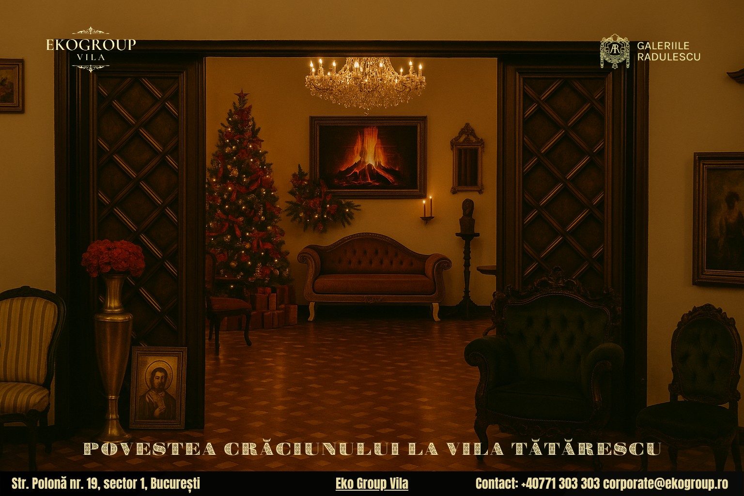 Decoratiuni de Craciun inspirate din farmecul Craciunului anilor ’30 – o experiență unică la Eko Group Vila